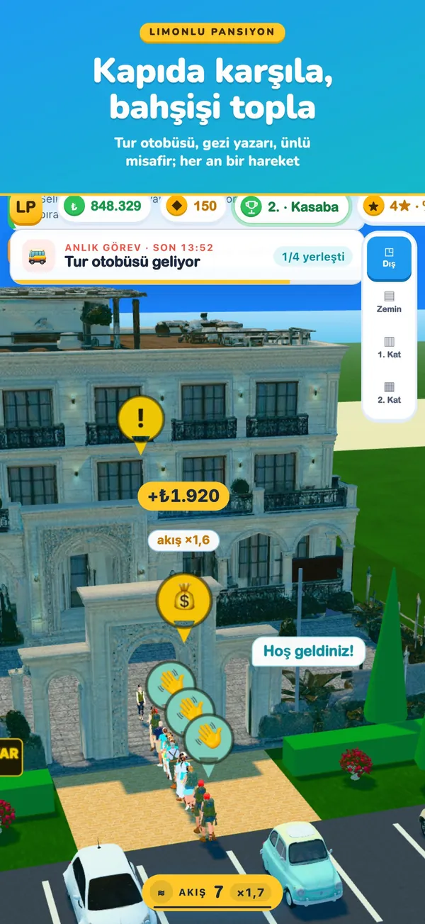 Kapıda karşıla, bahşişi topla